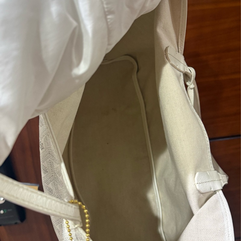 goyard 托特包 Saint Louis PM  白色 Goyard 最經典的入門款 防水 子母包-3