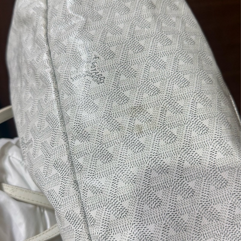 goyard 托特包 Saint Louis PM  白色 Goyard 最經典的入門款 防水 子母包-12