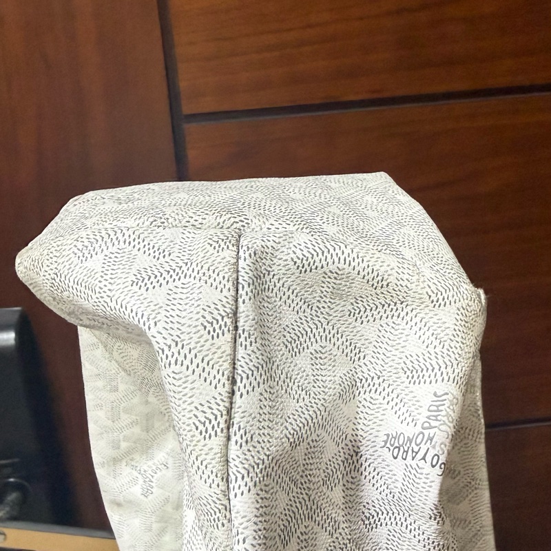 goyard 托特包 Saint Louis PM  白色 Goyard 最經典的入門款 防水 子母包-15