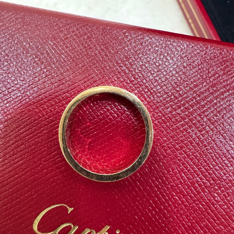 Cartier 卡地亞 LOVE 單鑽戒18K玫瑰金750經典螺絲設計戒指B4050749-10