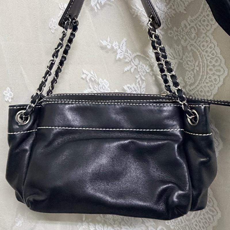 CHANEL LAX Accordion 黑色銀鍊包-1