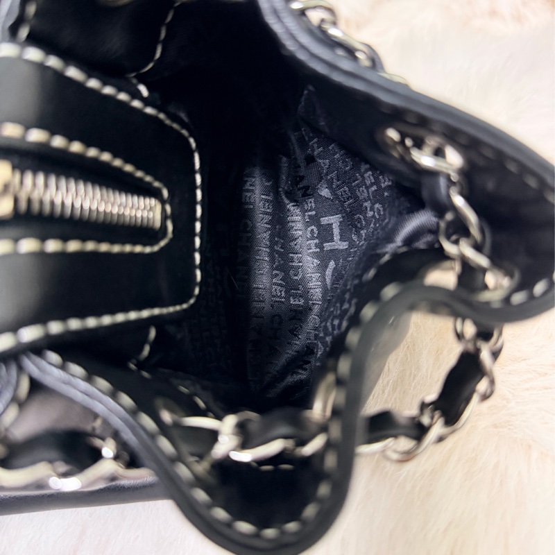 CHANEL LAX Accordion 黑色銀鍊包-4