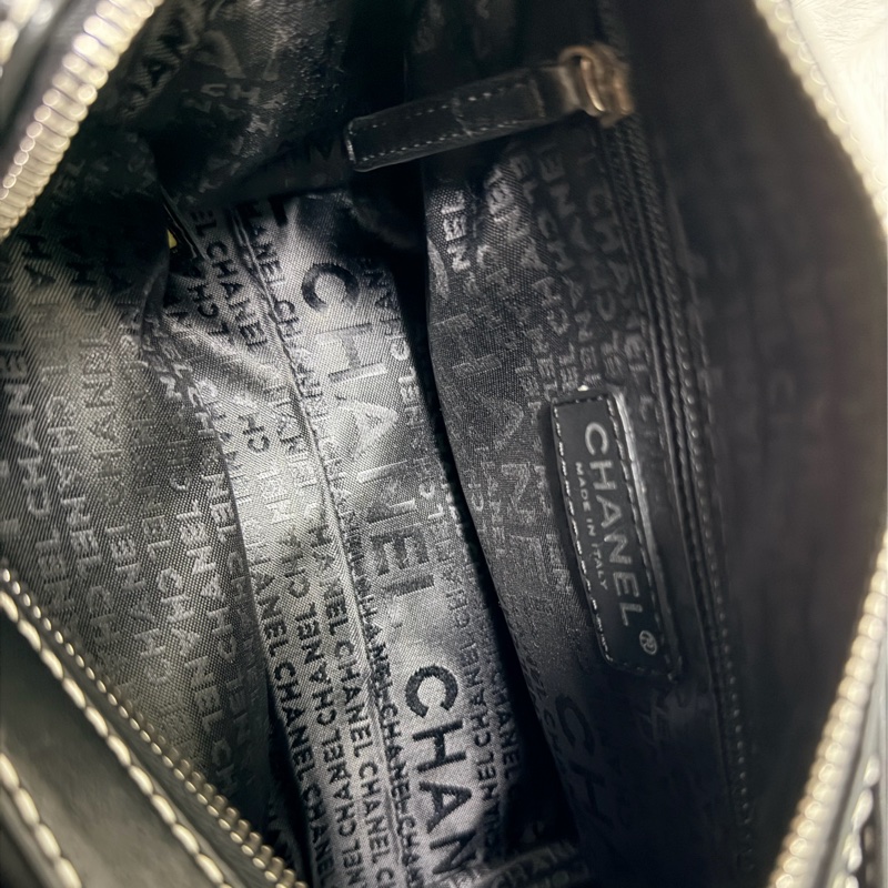 CHANEL LAX Accordion 黑色銀鍊包-7