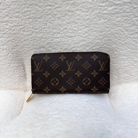 近新🧨LV 原花 Zippy 拉鍊長夾｜Monogram 老花皮夾｜M41895｜莓紅內裡