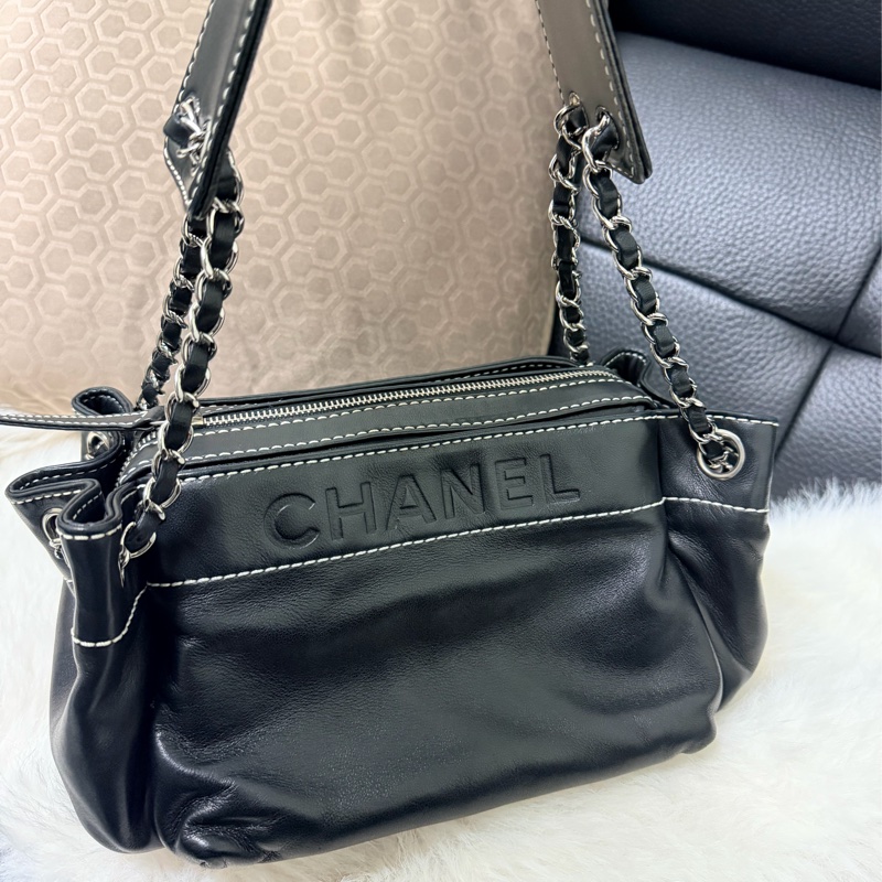 🖤Chanel LAX Accordion 手風琴包（黑色銀鍊）-0