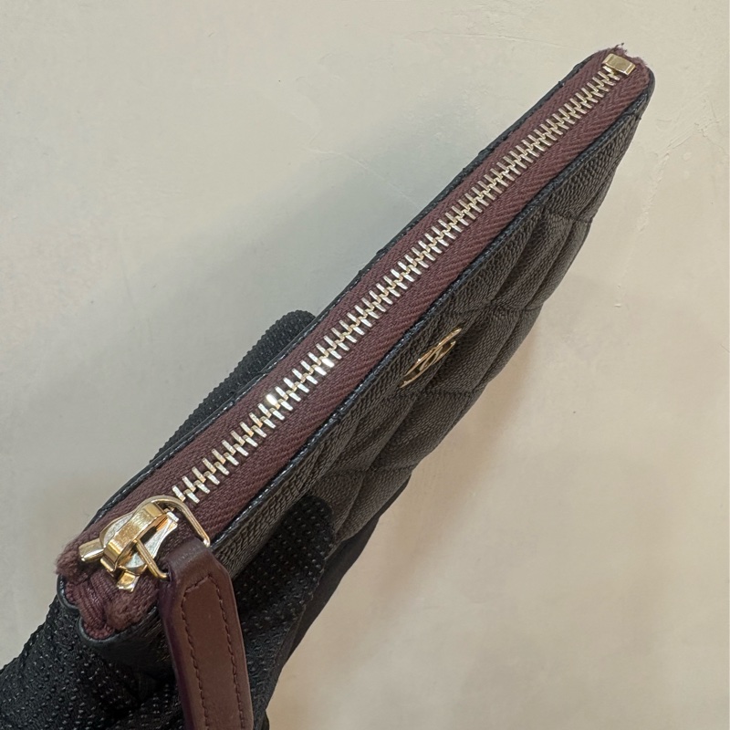 香奈兒 Chanel 黑金一字零錢包 晶片款-2