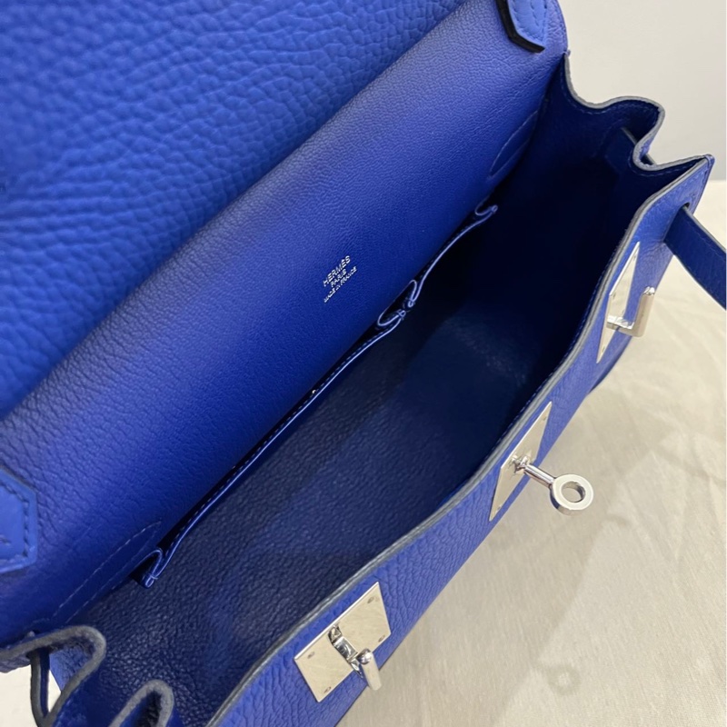 🌈Hermes💙Jypsiere 28💙藍色銀扣🌟98新🌈stamp R🌟愛馬仕🌟-3