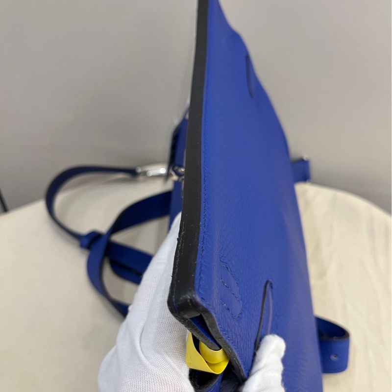 🌈Hermes💙Jypsiere 28💙藍色銀扣🌟98新🌈stamp R🌟愛馬仕🌟-4