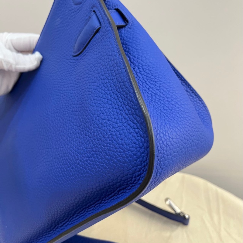 🌈Hermes💙Jypsiere 28💙藍色銀扣🌟98新🌈stamp R🌟愛馬仕🌟-5