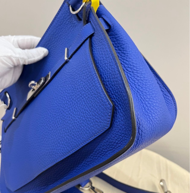 🌈Hermes💙Jypsiere 28💙藍色銀扣🌟98新🌈stamp R🌟愛馬仕🌟-8