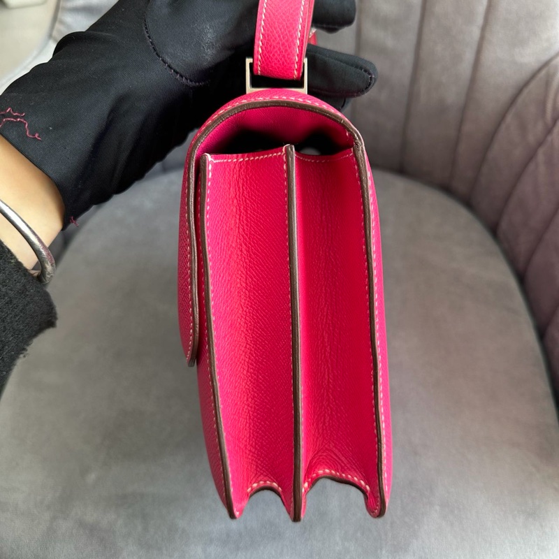 🌈Hermes💗Constance 24💗糖果粉銀扣🌟98.5新🌈Epsom皮🌟愛馬仕🌟-5