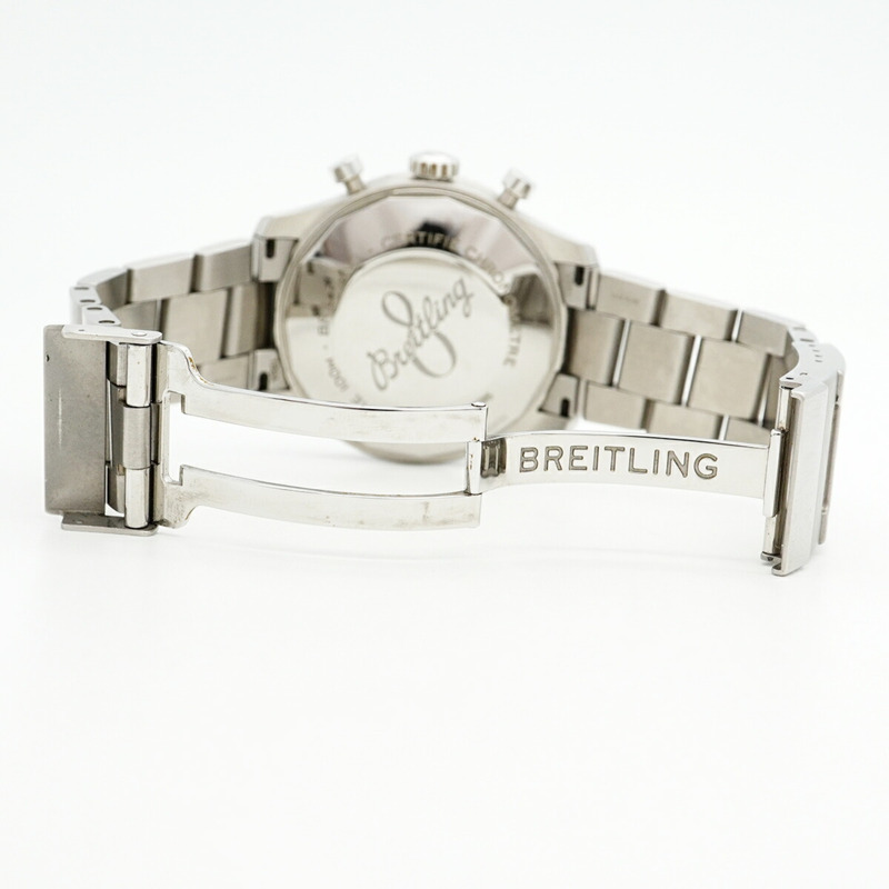 百年靈飛行員8型A13316海軍藍錶盤男士腕錶-3