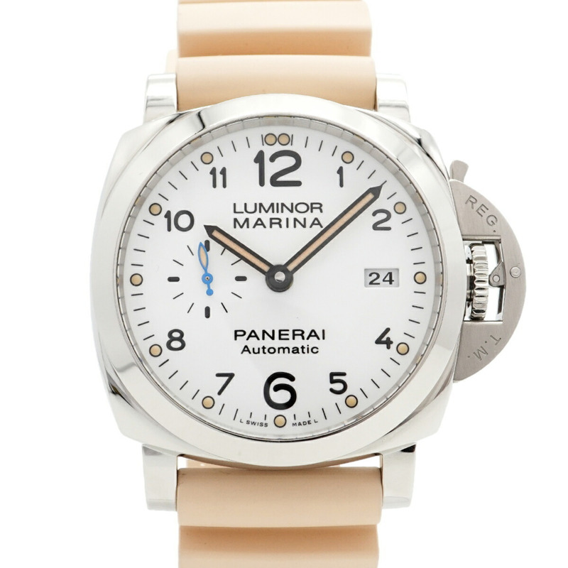 沛納海 Luminor Marina PAM01499 白色錶盤男士腕錶-0