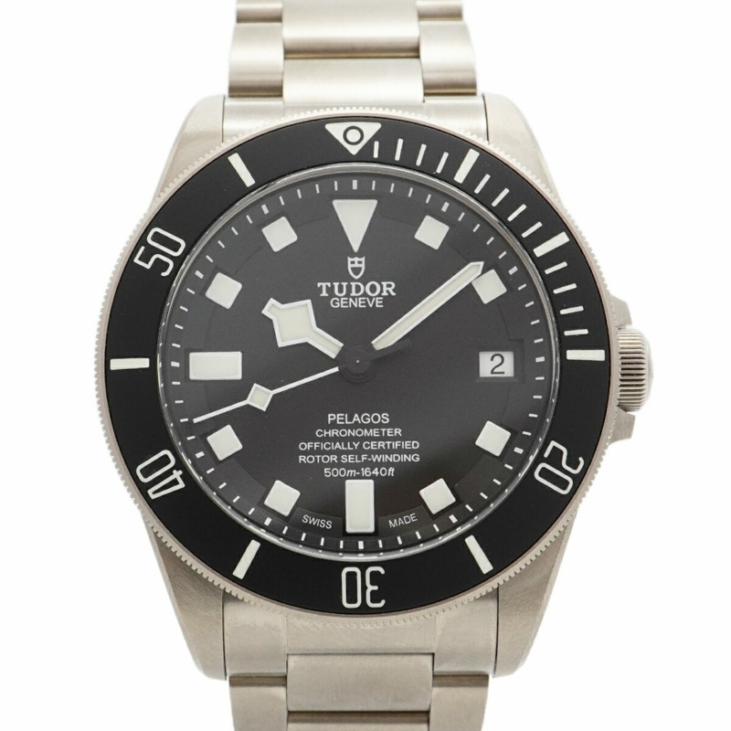 帝舵 Pelagos 25600TN 黑色錶盤男士腕錶-0
