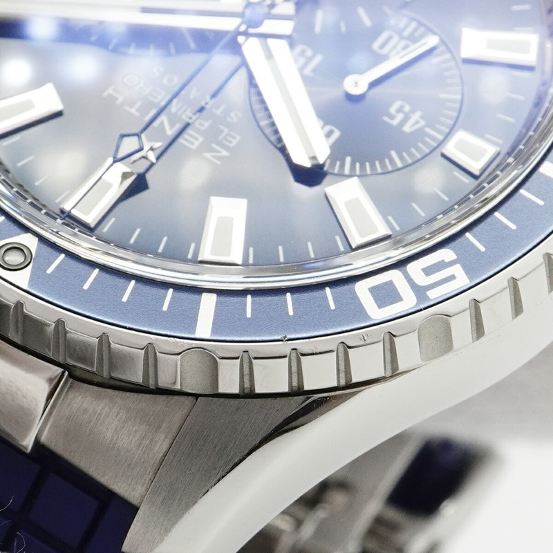 Zenith El Primero Stratos Flyback 03.2067.405 51.R514 海軍藍錶盤男士手錶-5