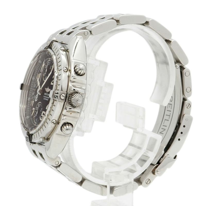 百年靈 Chronomat Blackbird A13350 黑色錶盤男士腕錶-1