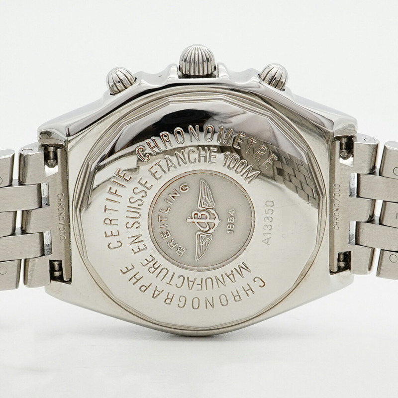 百年靈 Chronomat Blackbird A13350 黑色錶盤男士腕錶-4