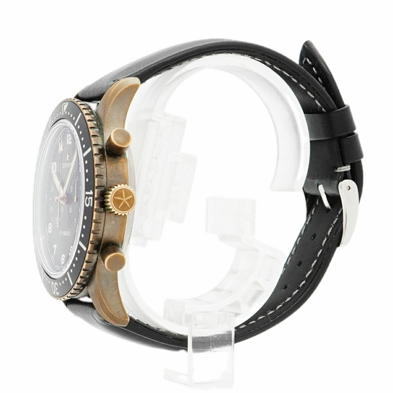 真力時飛行員系列計時腕錶 29.2240.405 18.C801 棕色錶盤男士腕錶-1