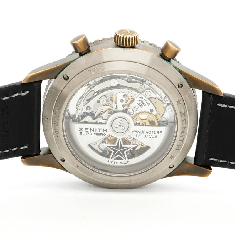 真力時飛行員系列計時腕錶 29.2240.405 18.C801 棕色錶盤男士腕錶-4