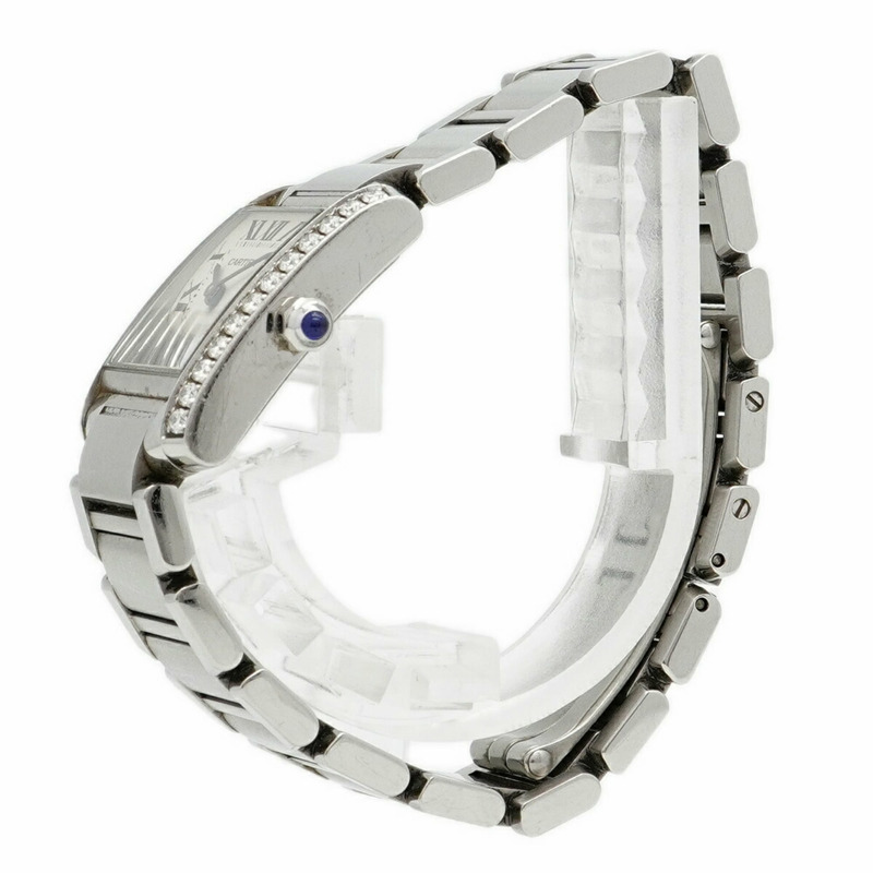 卡地亞 Tank Française SM W4TA0008 象牙色錶盤女士腕錶-1