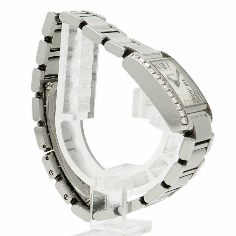 卡地亞 Tank Française SM W4TA0008 象牙色錶盤女士腕錶-2