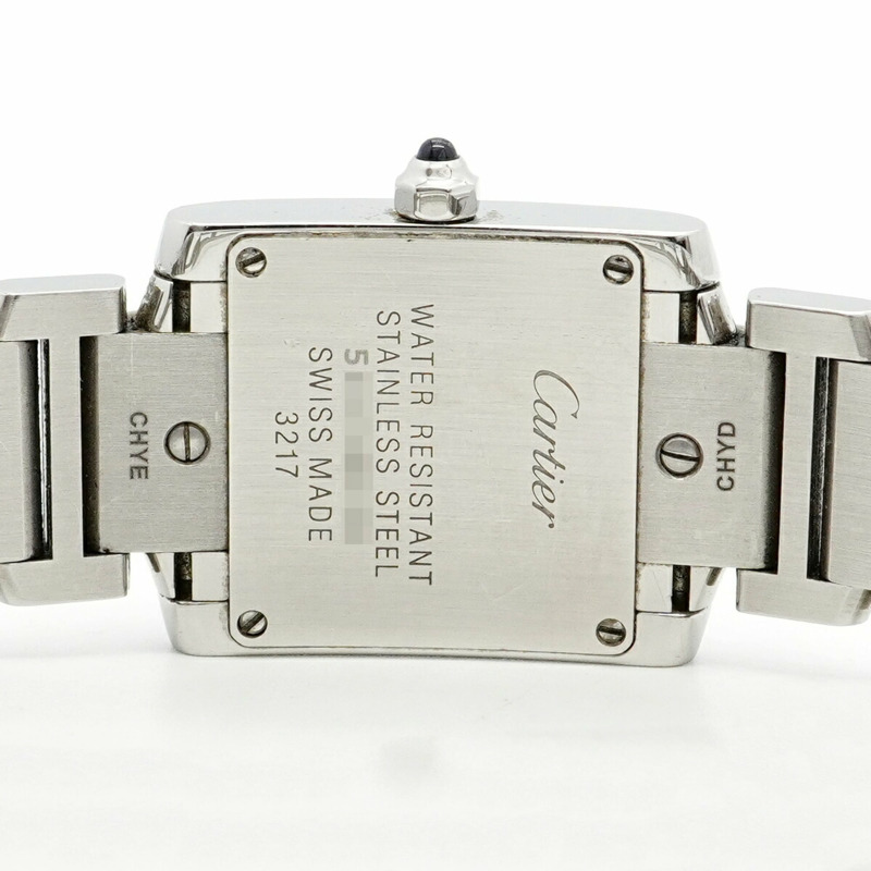 卡地亞 Tank Française SM W4TA0008 象牙色錶盤女士腕錶-4