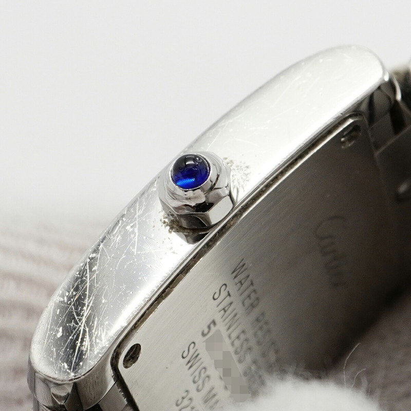 卡地亞 Tank Française SM W4TA0008 象牙色錶盤女士腕錶-8