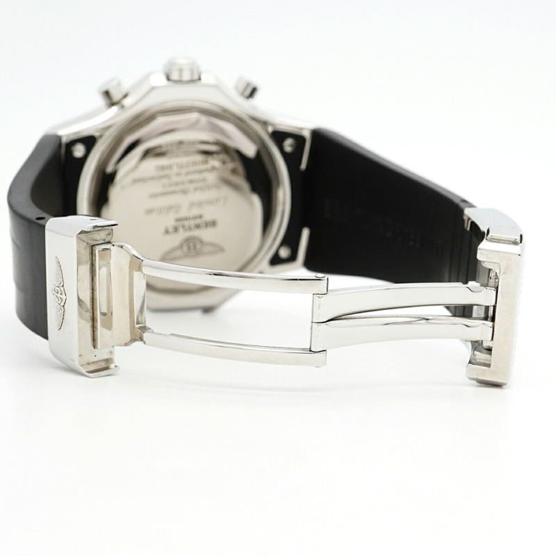 百年靈賓利A47362男士黑色錶盤腕錶-3