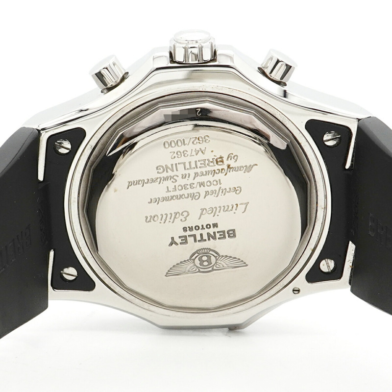 百年靈賓利A47362男士黑色錶盤腕錶-4