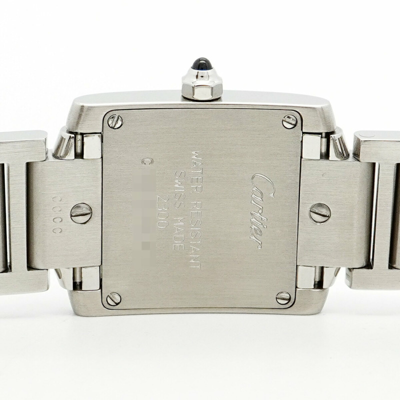 卡地亞 Tank Française SM W51008Q3 象牙色錶盤女士腕錶-4