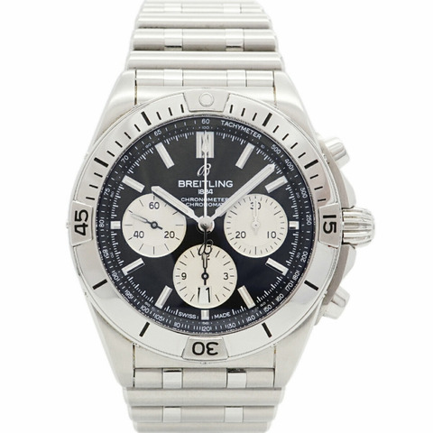 百年靈 Chronomat 日本版 AB0134 黑色錶盤男錶