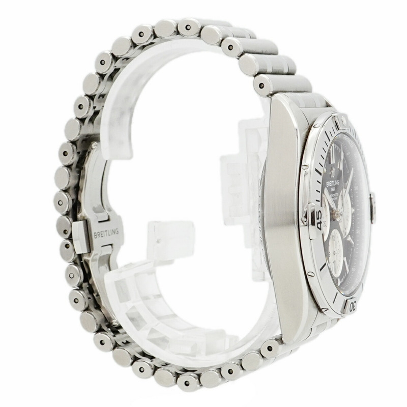 百年靈 Chronomat 日本版 AB0134 黑色錶盤男錶-2