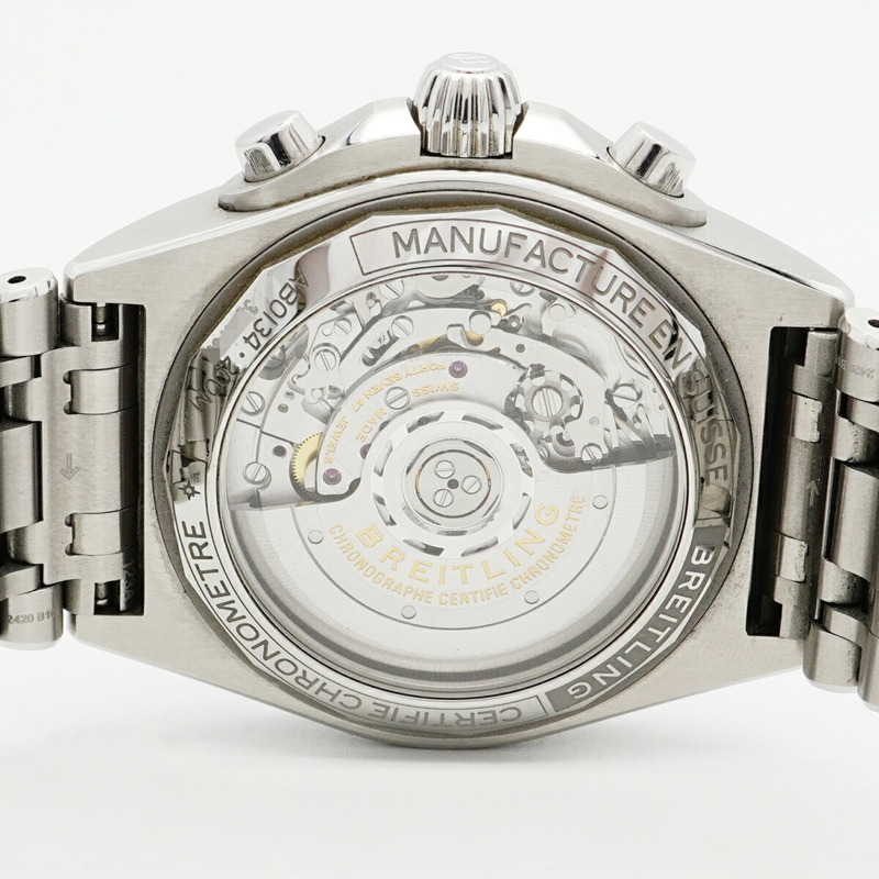 百年靈 Chronomat 日本版 AB0134 黑色錶盤男錶-4