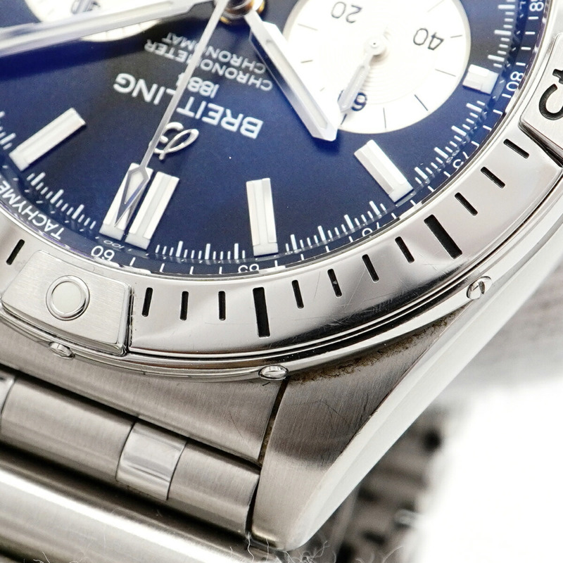 百年靈 Chronomat 日本版 AB0134 黑色錶盤男錶-6