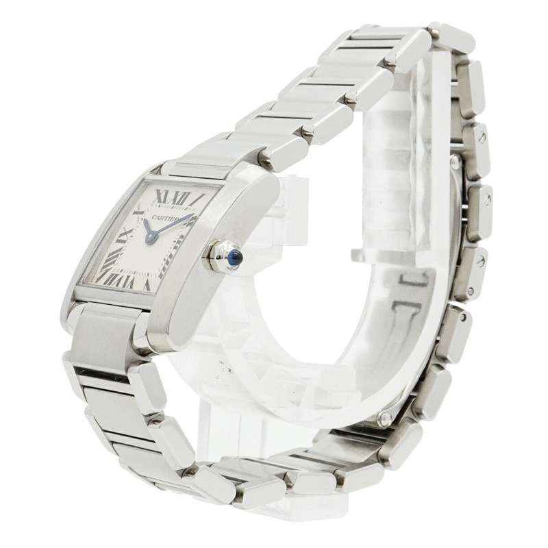 卡地亞 Tank Française SM W51008Q3 白色錶盤女錶-1