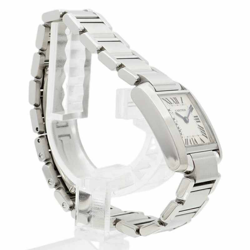 卡地亞 Tank Française SM W51008Q3 白色錶盤女錶-2