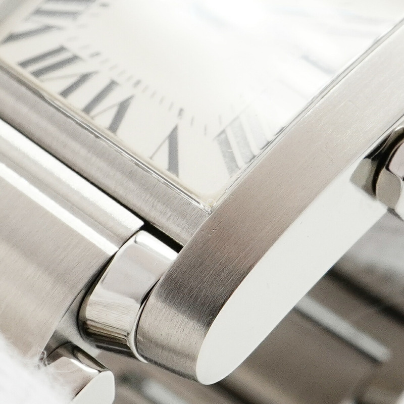 卡地亞 Tank Française SM W51008Q3 白色錶盤女錶-6