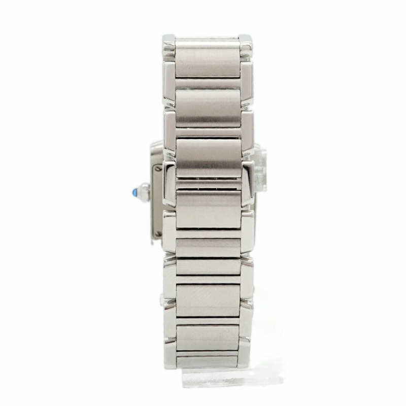 卡地亞 Tank Française SM W51008Q3 白色錶盤女錶-7