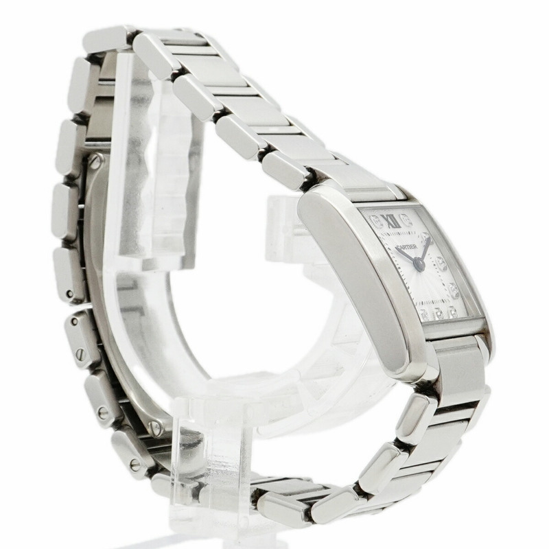 卡地亞 Tank Française SM WE110006 銀色錶盤小姐腕錶-2