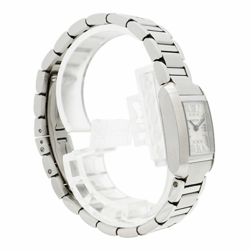 卡地亞 Tank Française SM WSTA0065 銀色錶盤女士腕錶-2