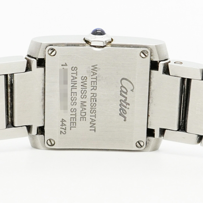 卡地亞 Tank Française SM WSTA0065 銀色錶盤女士腕錶-4