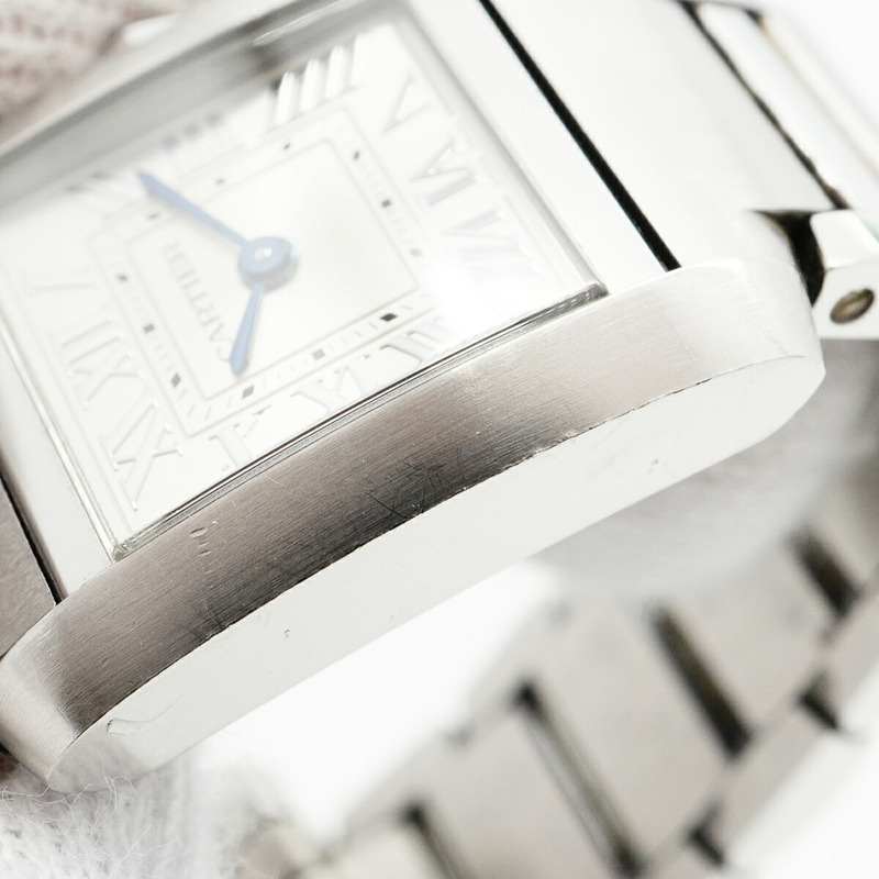 卡地亞 Tank Française SM WSTA0065 銀色錶盤女士腕錶-6