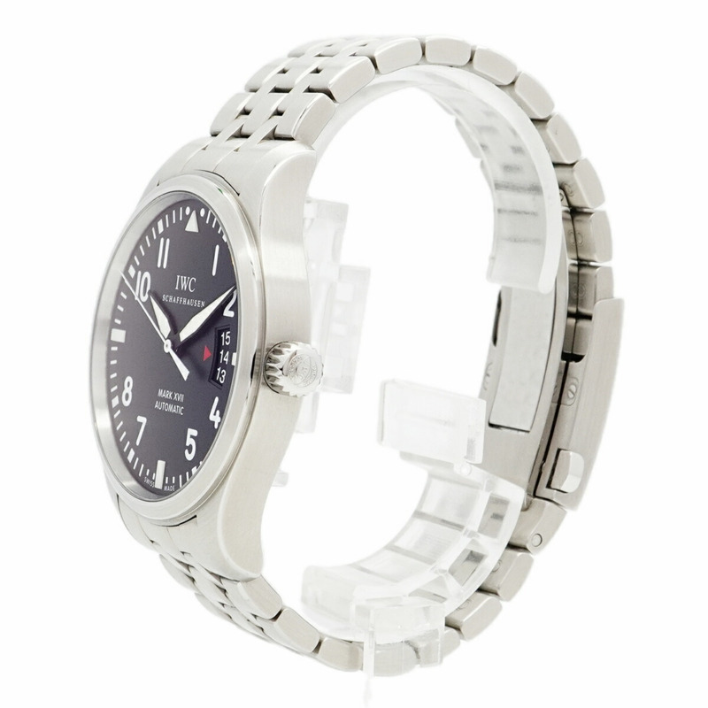 IWC 沙夫豪森飛行員 IW326504 男士黑色錶盤手錶-1