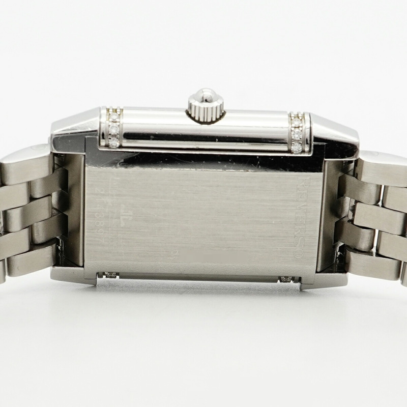 積家 Reverso Duetto 266.8.44 銀色錶盤女錶-4