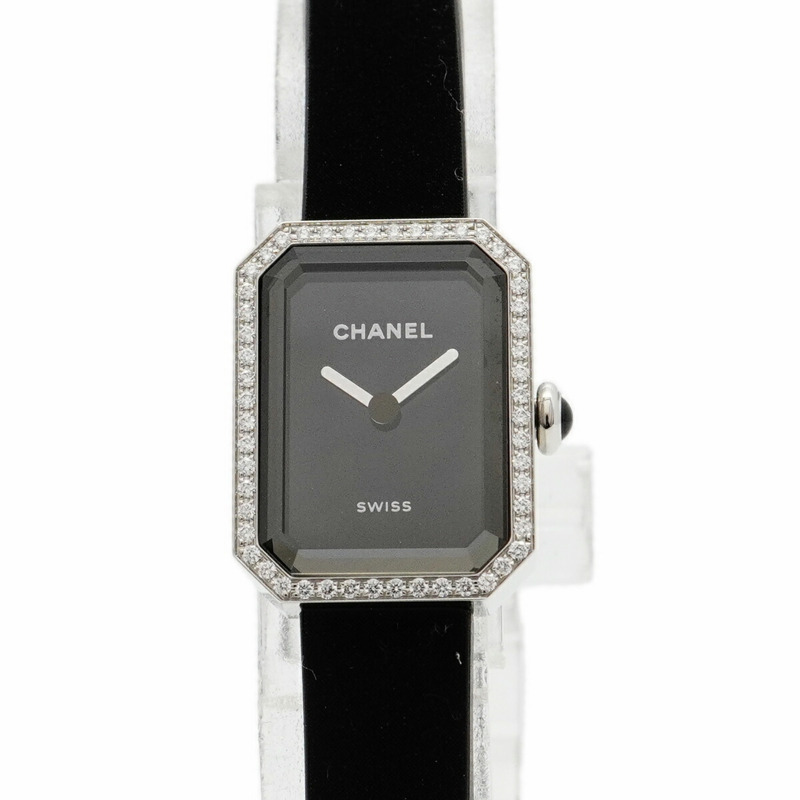 香奈兒 Premiere Ribbon H7942 黑色錶盤小姐腕錶-0