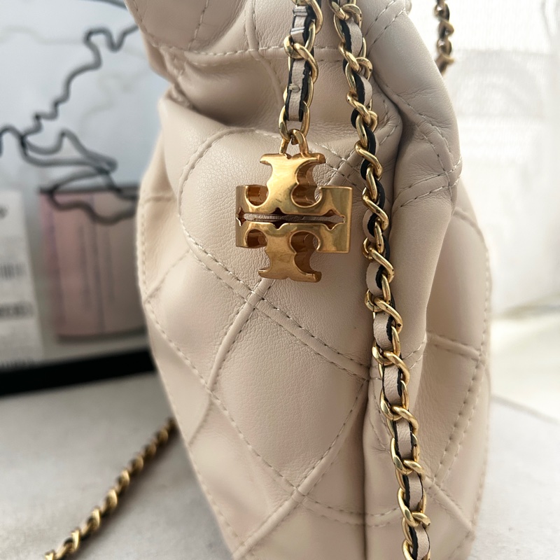 TORY BURCH Felming  Hobo 軟皮革鏈帶流浪包-3