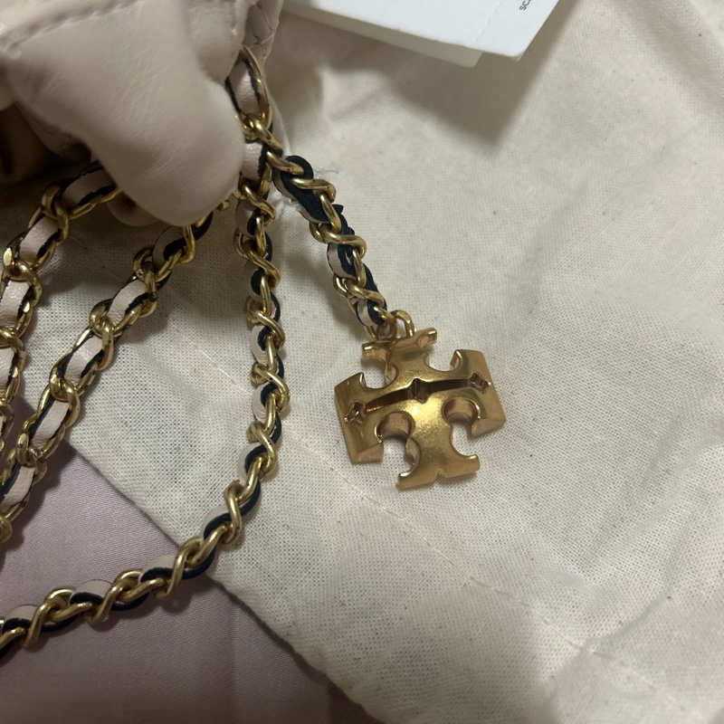 TORY BURCH Felming  Hobo 軟皮革鏈帶流浪包-9