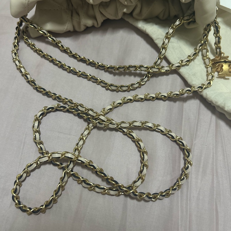 TORY BURCH Felming  Hobo 軟皮革鏈帶流浪包-10