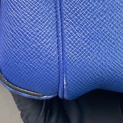 lv/路易威登 19年 outdoor老花拼皮郵差包藍色 經典老花配寶藍色，Taiga皮革+Mono-9