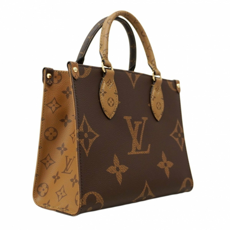 路易威登 Monogram Giant Reverse On-the-Go PM 手提包 M46373 棕色 女士兩用包 P2453681-1